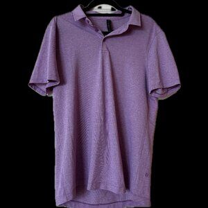 Lululemon Evolution Mens Polo Shirt | L | Purple Short Sleeve Logo